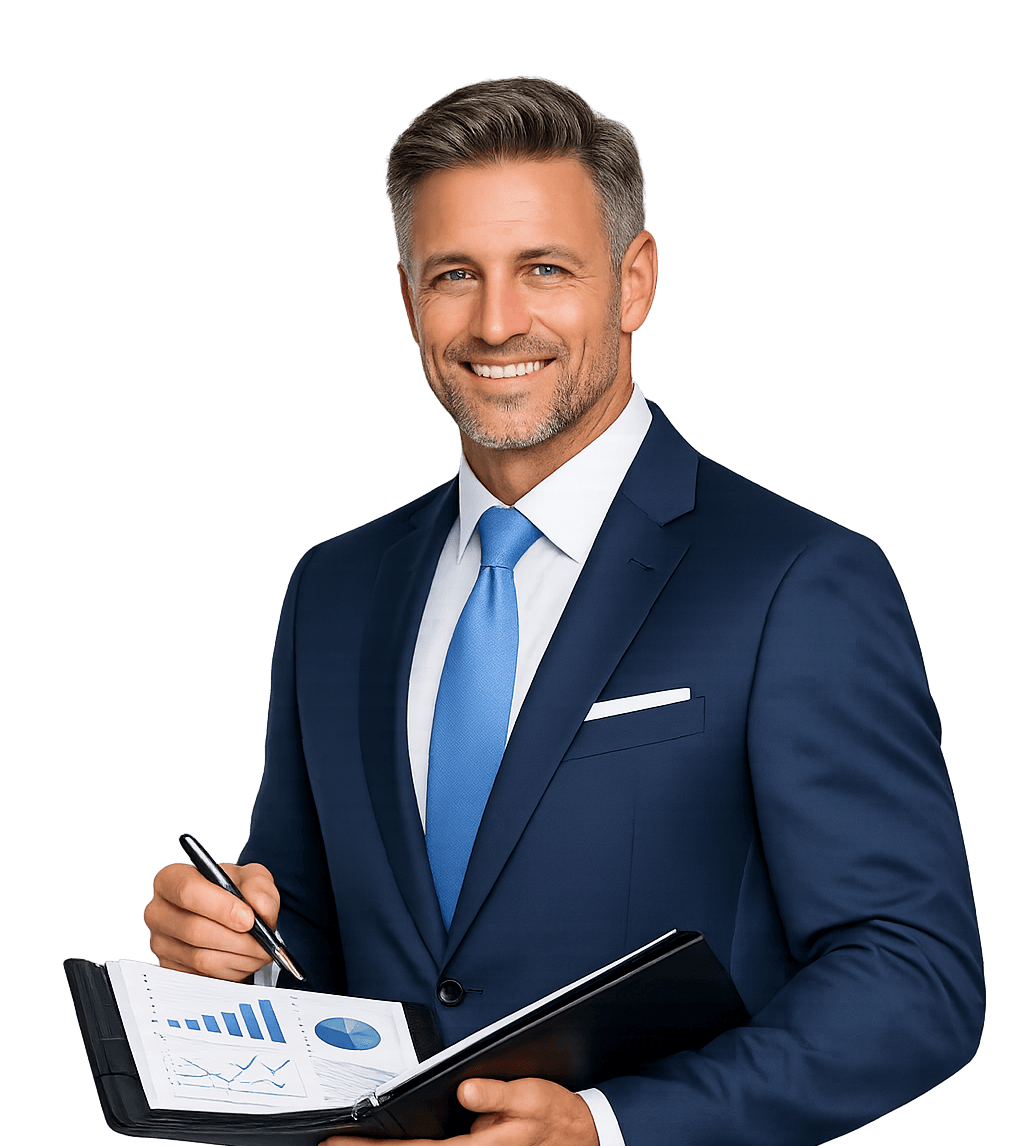 A verified financial advisor reviewing a client's portfolio